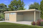 Woodlands blokhut modern met overkapping, 815 x 295 cm, Tuin en Terras, Tuinhuizen, Nieuw