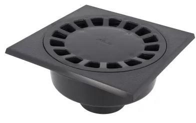 Nicoll Vloerput 300 x 300 mm onderuitlaat 110 mm donkergrijs, Doe-het-zelf en Verbouw, Sanitair, Ophalen of Verzenden