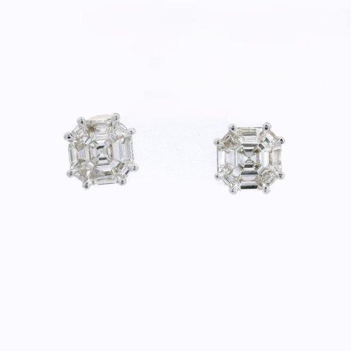 Oorbellen - 18 karaat Geel goud - 1.03ct. tw. Diamant, Sieraden, Tassen en Uiterlijk, Oorbellen