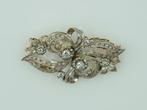 Broche - 18 karaat Geel goud, Platina Diamant (Natuurlijk)