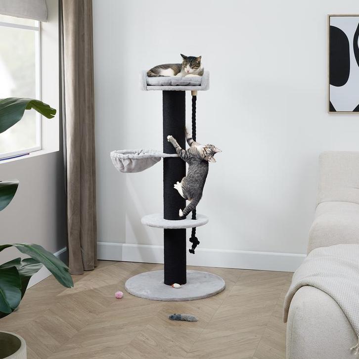 Krabpaal met speeltouw - 55 x 55 x 130 cm, Dieren en Toebehoren, Krabmeubelen, Nieuw, Verzenden