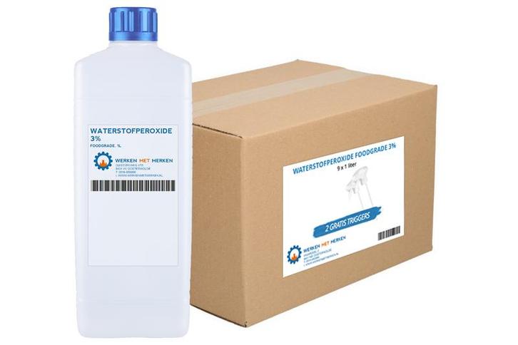 Wmm Chemie Waterstofperoxide foodgrade 3 2 spraytriggers, 12, Doe-het-zelf en Verbouw, Overige Doe-het-zelf en Verbouw, Nieuw