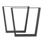 Stalen onderstel Lalling set van 2 tafelpoot 72x55/75 cm zwa, Verzenden, Nieuw