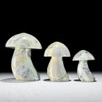 GEEN MINIMUMVERKOOPPRIJS - Prachtige set Onyx Paddestoelen -, Antiek en Kunst