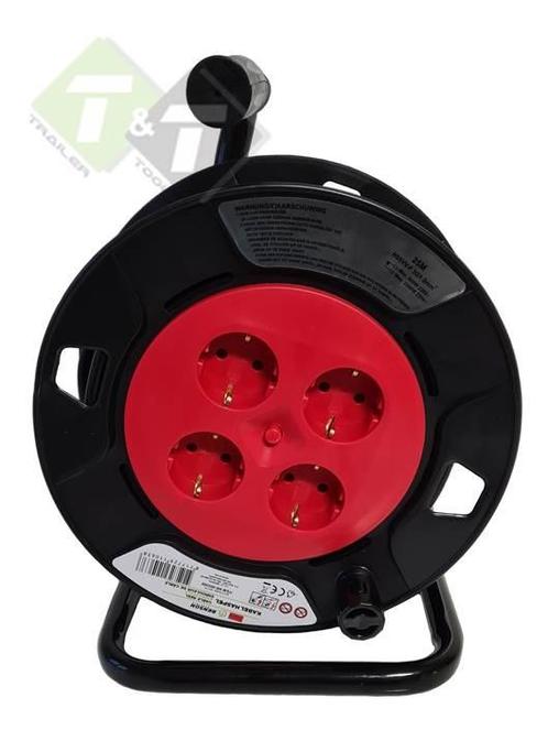 Stroomhaspel, 230 Volt, 25 Meter, Max. Vermogen 2300 Watt, Auto-onderdelen, Elektronica en Kabels, Nieuw, Universele onderdelen