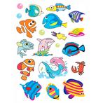 Stickers - Gekleurde Vissen & Zeeleven - Scrapbook Hobby DIY, Hobby en Vrije tijd, Stickers en Plaatjes, Nieuw, Ophalen of Verzenden