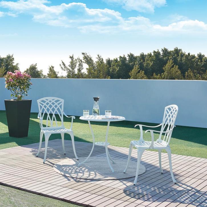Bistroset Vena tuinset 3-delig wit casa.pro, Tuin en Terras, Tuinsets en Loungesets, Verzenden