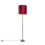 Vintage vloerlamp goud met rode kap 40 cm - Simplo, Nieuw, Overige materialen, Klassiek / Antiek, 150 tot 200 cm