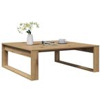 vidaXL Salontafel 100x100x35 cm bewerkt hout artisanaal, Huis en Inrichting, Tafels | Salontafels, Verzenden, Nieuw, Overige houtsoorten