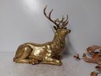 Beeld, hert liggende - 36 cm - polyresin