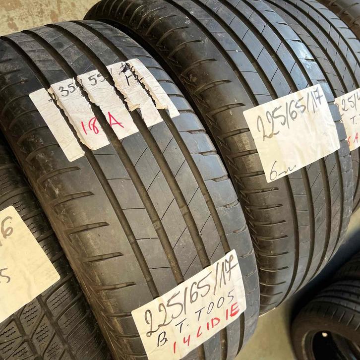 2 x Bridgestone Turanza T005 225-65-17 Zomerbanden 6mm, Auto-onderdelen, Banden en Velgen, 17 inch, Zomerbanden, 225 mm, Personenwagen