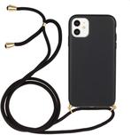 iPhone 13 Mini Crossbody TPU Hoesje met Koord Zwart, Ophalen of Verzenden, Nieuw