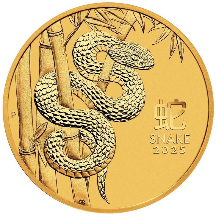 Gouden Lunar III - 1/20 oz 2025 Year of the Snake, Postzegels en Munten, Munten | Oceanië, Losse munt, Goud, Verzenden