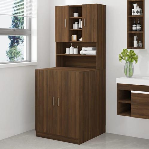 vidaXL Wasmachinekast bewerkt hout bruin eikenkleur, Witgoed en Apparatuur, Wasmachines, Nieuw, Verzenden