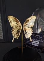 Tafelmiddenstuk  - 23kt goud vergulde echte vlinder onder