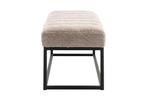 Design bank PETIT BEAUTE 110cm champagnegrijs Boucle zwart, Ophalen of Verzenden, Nieuw