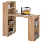 Hoekbureau 120 cm met opbergplanken – Wit modern MDF, Verzenden, Nieuw