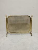 Schouw - Salvachispa de chimenea dorado en latón, chispero., Antiek en Kunst, Curiosa en Brocante