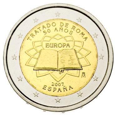 Spanje 2 Euro Rome 2007, Postzegels en Munten, Munten | Europa | Euromunten, Verzenden