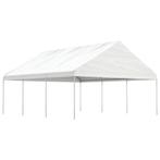 vidaXL Prieel met dak 6,69x5,88x3,75 m polyetheen wit, Tuin en Terras, Verzenden, Nieuw