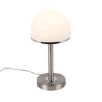Vintage tafellamp staal incl. LED en touch - Bauhaus, Huis en Inrichting, Lampen | Tafellampen, Nieuw, Overige stijlen