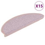 Roze Sisal Trapmatten (15st) vidaXL | Tweedekansje | OP=OP, Overige kleuren, Sisal-stijl, Nieuw, Ophalen of Verzenden