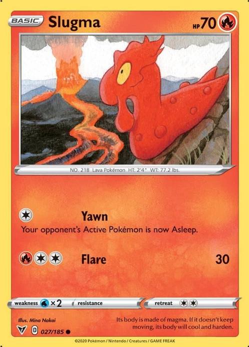 Slugma 027/185 Vivid Voltage, Hobby en Vrije tijd, Verzamelkaartspellen | Pokémon, Losse kaart, Nieuw, Foil, Ophalen of Verzenden