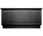 Zwarte toonbank van 250 cm breed