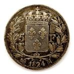 Frankrijk. Louis XVIII (1814-1824). 5 Francs 1824-M,