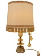 Tischlampe – Onyx-Basis mit Zierfransen – elektrisch - Lamp