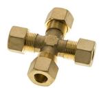 12mm Messing Kruissok Knelfitting DIN EN 1254-2, Verzenden, Nieuw