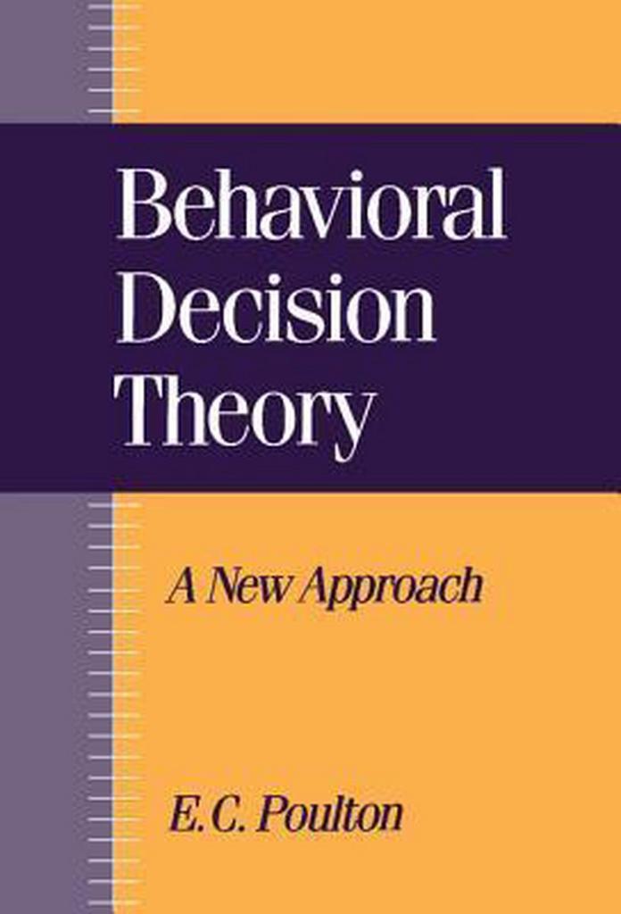 Behavioral Decision Theory 9780521443685 E. C. Poulton, Boeken, Taal | Engels, Gelezen, Verzenden