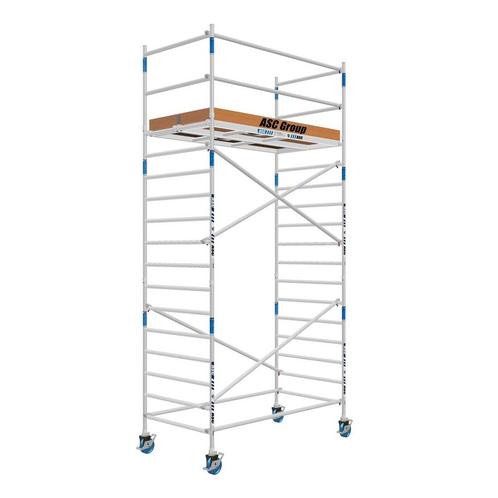ASC rolsteiger 135 x 6.2 mtr werkhoogte 1.0, Doe-het-zelf en Verbouw, Steigers, Rolsteiger of Kamersteiger, Nieuw, 5 meter of hoger