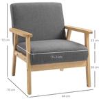 TRUUSK Oorfauteuil, Loungestoel Met Armleuningen, Eetkamerst, Huis en Inrichting, Stoelen, Verzenden, Nieuw