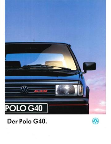 1992 VOLKSWAGEN POLO G40 BROCHURE DUITS beschikbaar voor biedingen
