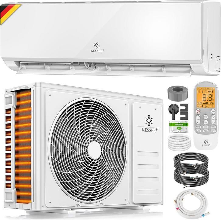 Airco split unit - Airconditioning - 9000 BTU - 2,6kW - App, Witgoed en Apparatuur, Airco's, Nieuw, Koelen en Ontvochtigen, Ventileren