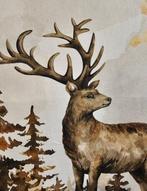 450x280cm! Stof Mountain Paradise met bosdieren -