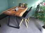 eiken boomstam tafeltop boomstamtafel boomstam eettafel, Ophalen, Nieuw, Industriel uniek op maat gemaakt eikenhouten robuuste tafels
