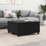 vidaXL Salontafel Zwart eiken 75 x 75 x 38 cm Bewerkt hout, Huis en Inrichting, Tafels | Salontafels, Verzenden, Nieuw, Overige houtsoorten