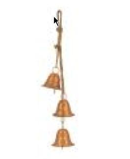 Kerstklok (kerstbel) - set van 3 aan een touw (oud koper, Hobby en Vrije tijd, Knutselen, Nieuw, Ophalen of Verzenden
