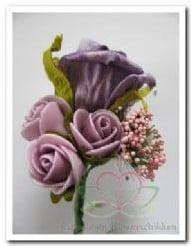 Corsage Roos Lila gemel. CPR102 Maatwerk, Hobby en Vrije tijd, Knutselen, Nieuw, Ophalen of Verzenden