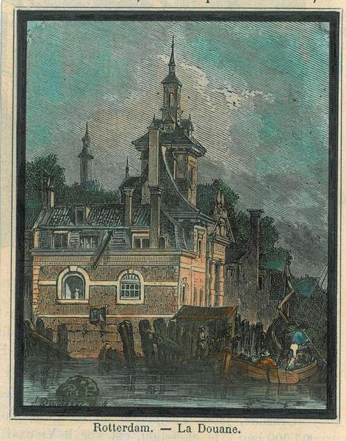 Zicht op Rotterdam, Antiek en Kunst, Kunst | Etsen en Gravures