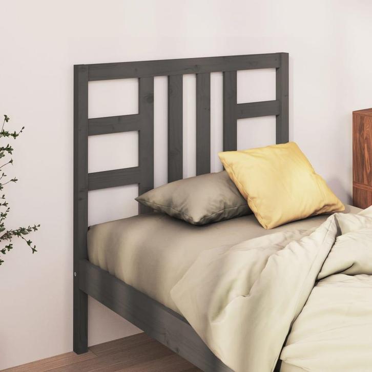 vidaXL Hoofdbord 96x4x100 cm massief grenenhout grijs, Huis en Inrichting, Slaapkamer | Bedden, Grijs, Nieuw, Hout, Verzenden