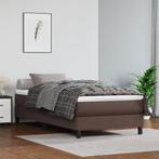vidaXL Pocketveringmatras 100x200x20 cm kunstleer bruin, Verzenden, Nieuw
