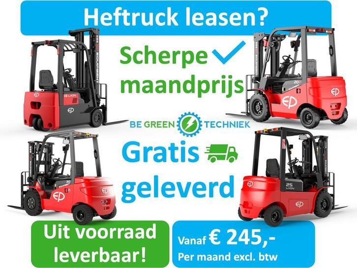 Heftruck | Scherpe leaseprijzen | Maandbedrag vanaf:, Zakelijke goederen, Machines en Bouw | Heftrucks en Intern transport, Heftruck