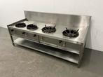 RVS Wokfornuis met 4 pitten op gas, Ophalen of Verzenden, Gebruikt, Fornuis, Frituur en Grillen