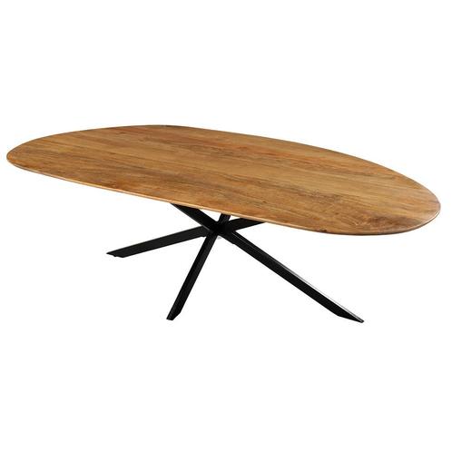 Mangohouten Eettafel Organisch Aislinn 260x120 cm, Huis en Inrichting, Tafels | Eettafels, Nieuw, Overige houtsoorten, Overige vormen