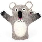 Vilten handpop koala met baby grijs - 28 cm NIEUW, Nieuw, Ophalen of Verzenden