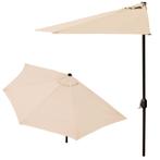 Halve Parasol 240cm Beige | Tweedekansje | OP=OP, Tuin en Terras, Parasols, Muurparasol, Nieuw, Waterdicht, 2 tot 3 meter