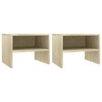 vidaXL Nachtkastjes 2 st 40x30x30 cm bewerkt hout sonoma, Minder dan 45 cm, Verzenden, Nieuw, Minder dan 55 cm